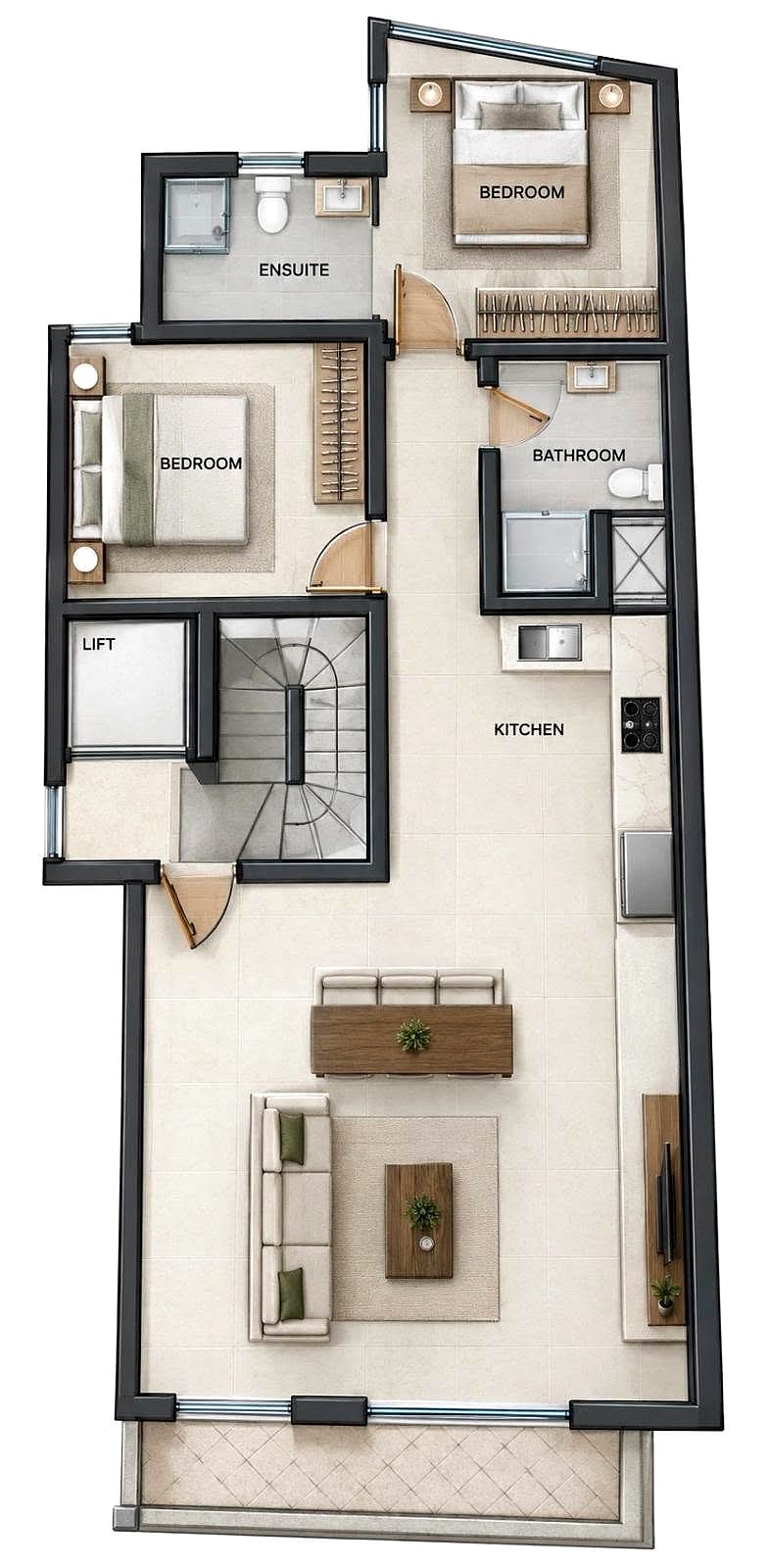 Apartment in Sliema - 2 beds, 2 baths — 1