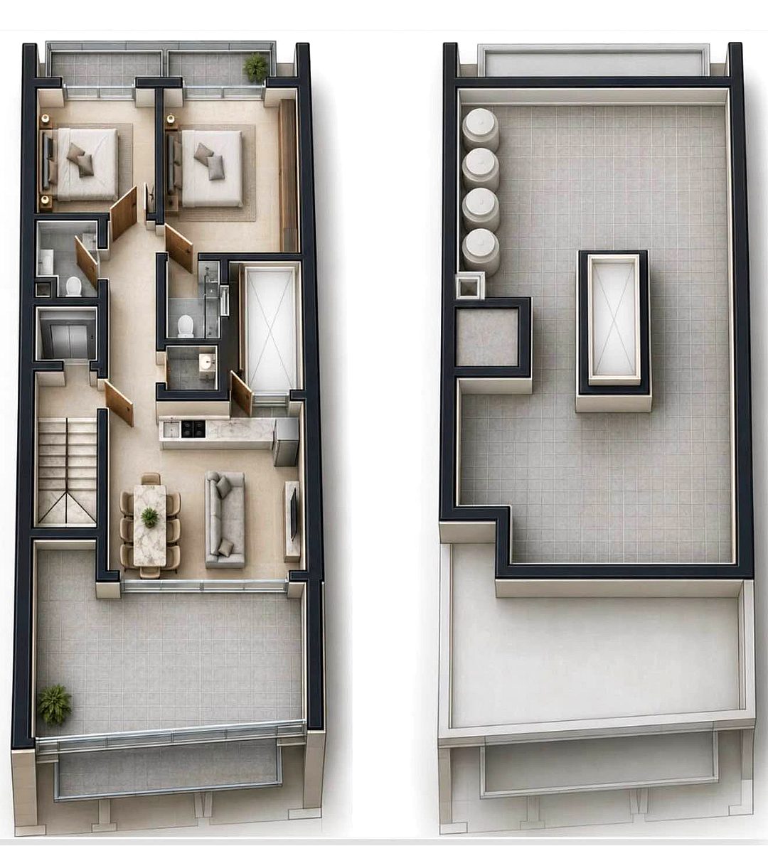 Penthouse in Mosta - 2 beds, 2 baths — 2