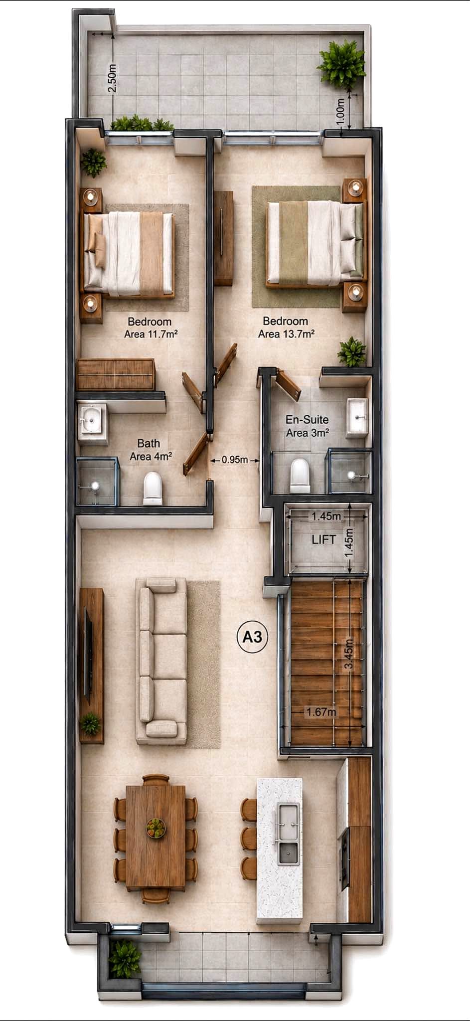 Apartment in Fgura - 2 beds, 2 baths — 1