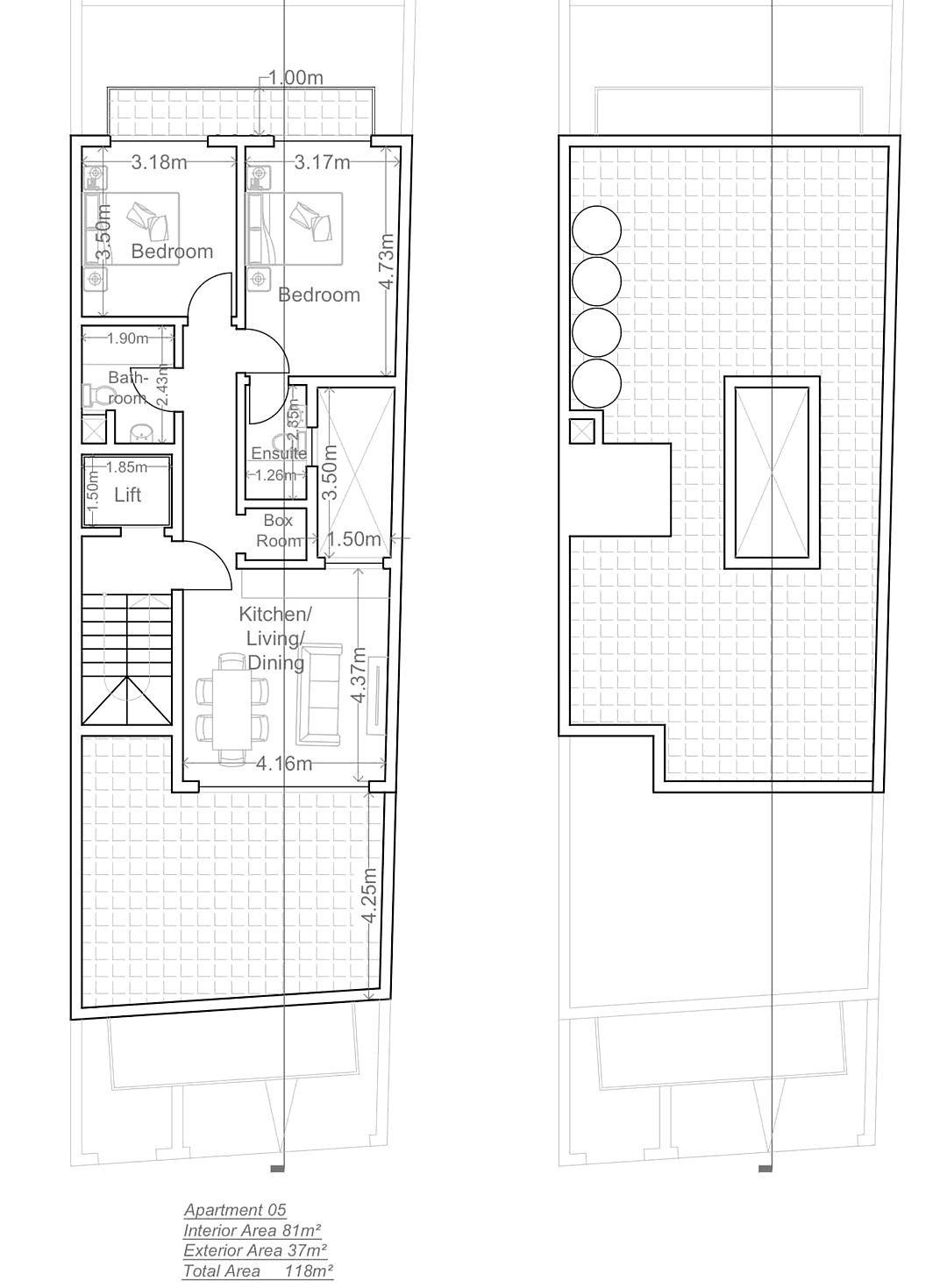 Penthouse in Mosta - 2 beds — 1