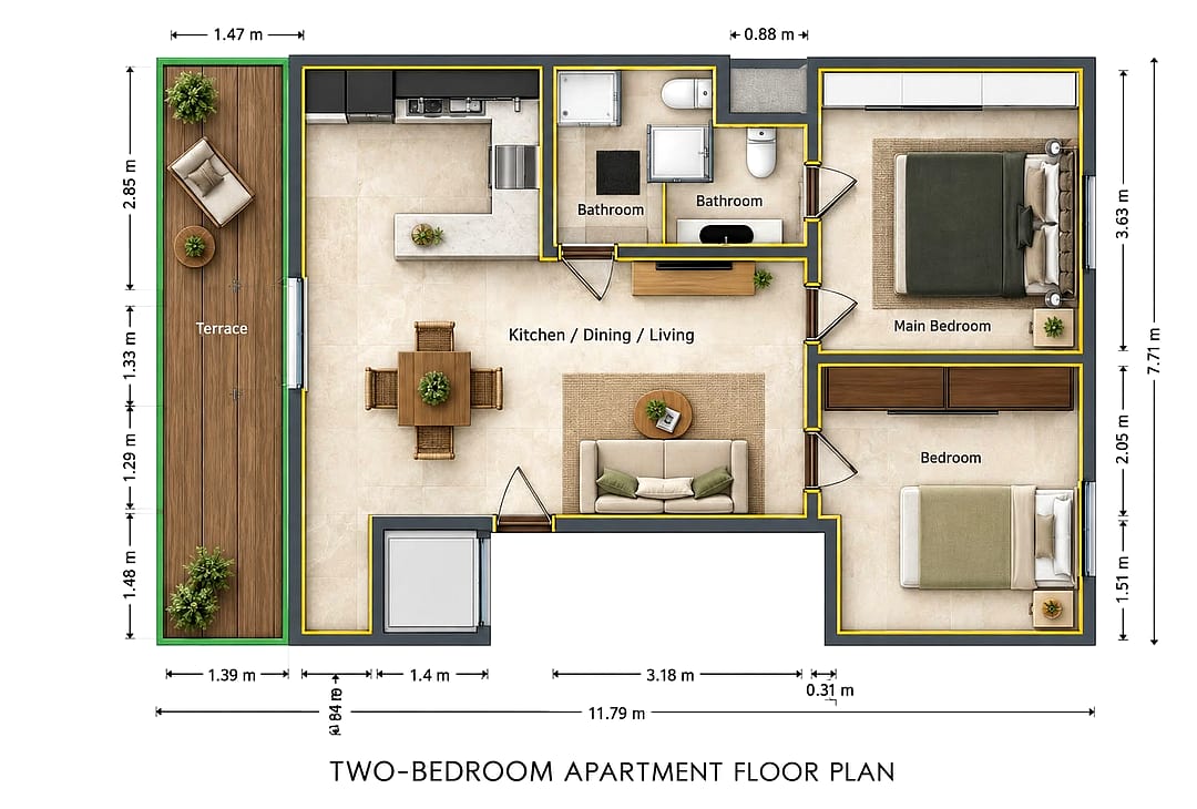 Apartment in Marsaskala - 2 beds — 1