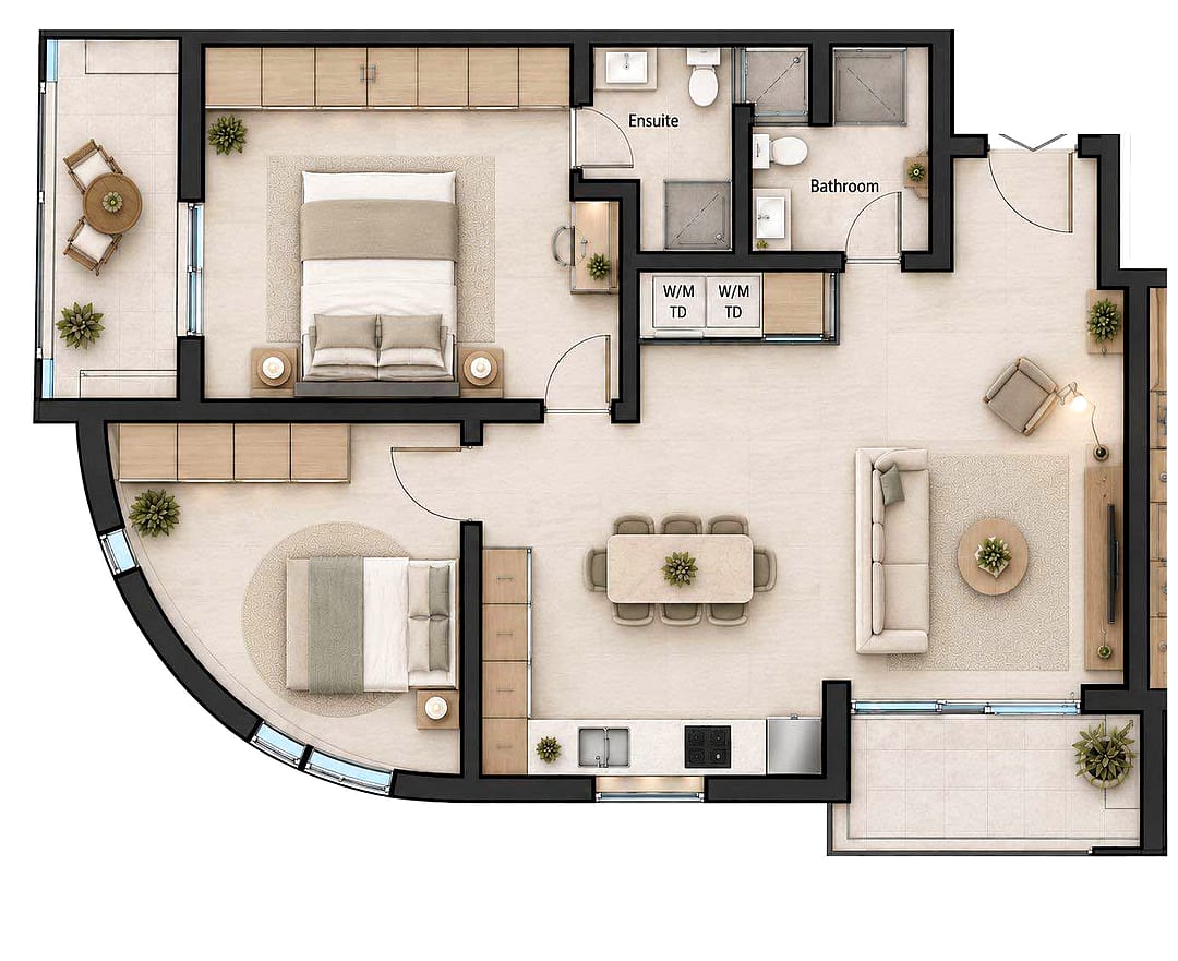 Apartment in Qawra - 2 beds — 1