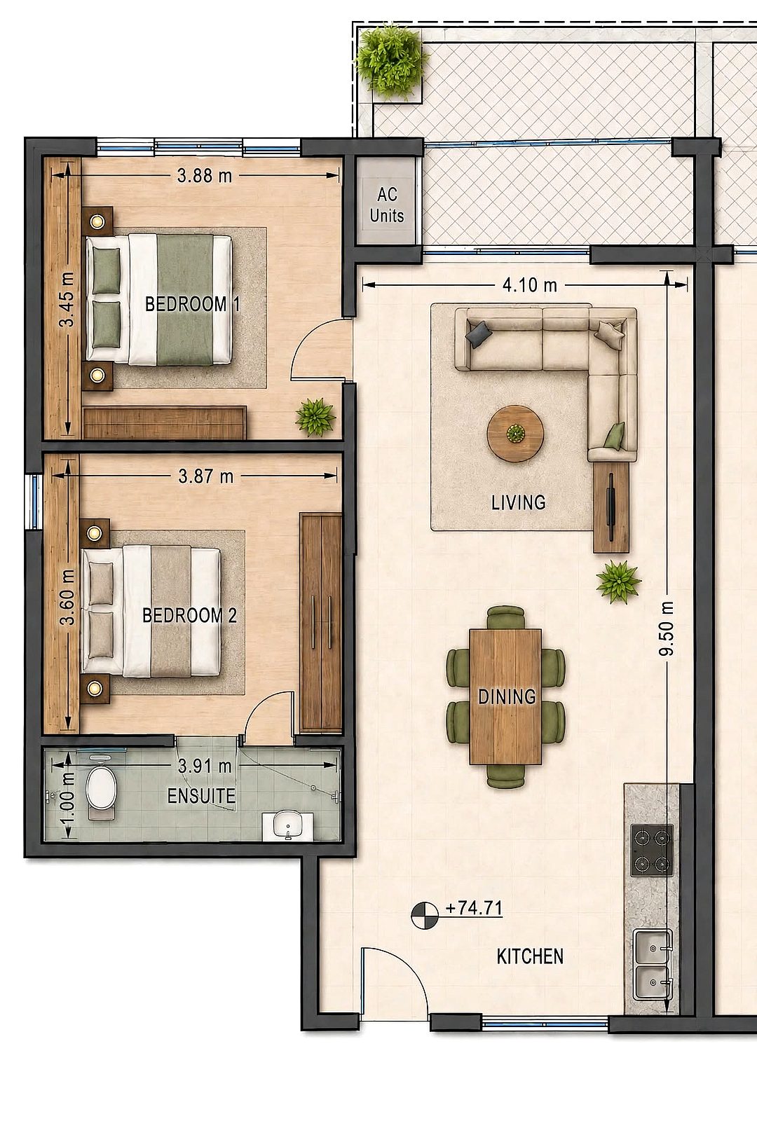 Apartment in Għaxaq - 2 beds — 2