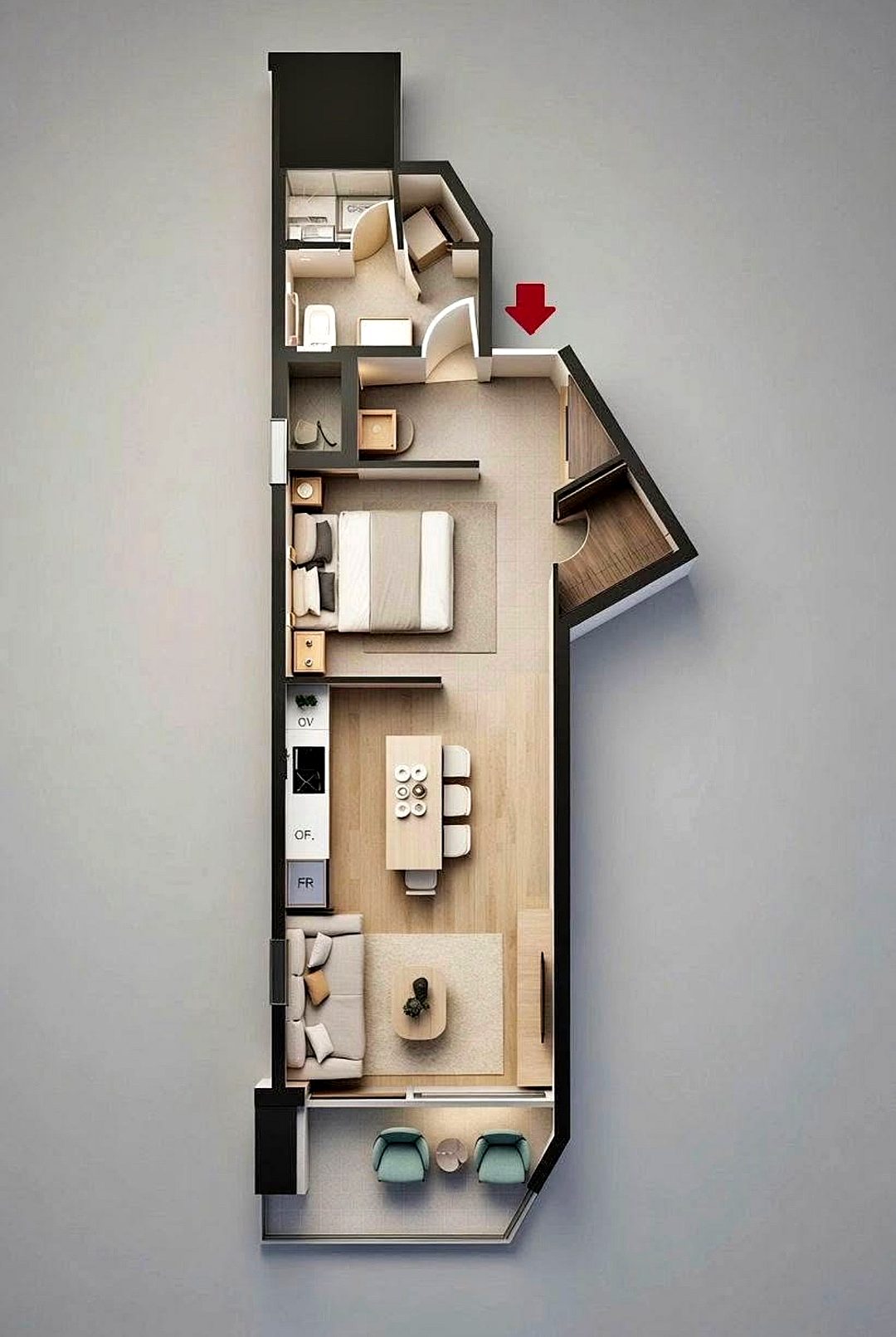 55sqm Studio Tower Road Sliema Side Seaviews — 1